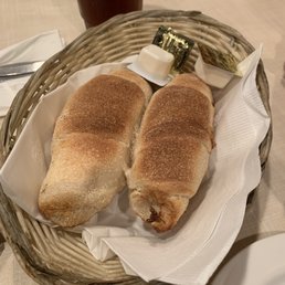 Warm bread with butter Warm bread with butter