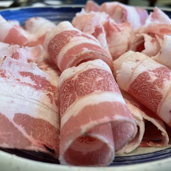 Happy Lamb Hot Pot - This was one of the sliced beefs included with the first AYCE tier. - Hot Pot Near Me - Boston, Massachusetts