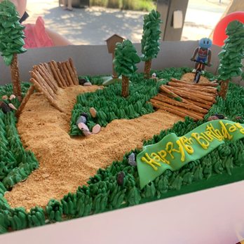 Button Rock Bakery Lafayette - Mountain biking cake! Pretzel ramps and trees, graham cracker dirt and candy rocks! (Playmobil bike and kid). - Desserts Near Me - Lafayette, Colorado Button Rock Bakery Lafayette - Mountain biking cake! Pretzel ramps and trees, graham cracker dirt and candy rocks! (Playmobil bike and kid). - Desserts Near Me - Lafayette, Colorado
