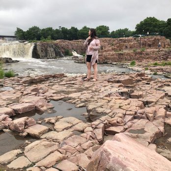 Falls Park - You can get pretty close to the water if you want! - Parks Near Me - Sioux Falls, South Dakota
