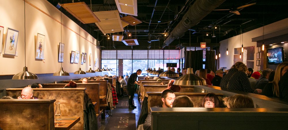 Food from Toast, New American Gastropub at the Village