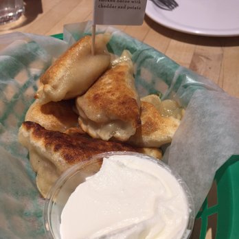 Baba's Pierogies - Bacon cheddar - pan fried - Modern European Near Me - Brooklyn, New York