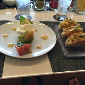 Stripsteak - Heirloom tomatoes with ricotta and fried quinoa. Lobster tacos. - Steakhouses Near Me - Honolulu, Hawaii Stripsteak - Heirloom tomatoes with ricotta and fried quinoa. Lobster tacos. - Steakhouses Near Me - Honolulu, Hawaii