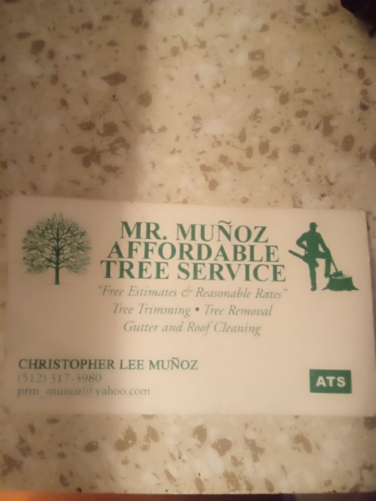 MR MUNOZ’S AFFORDABLE TREE SERVICE Request a Quote Austin, Texas
