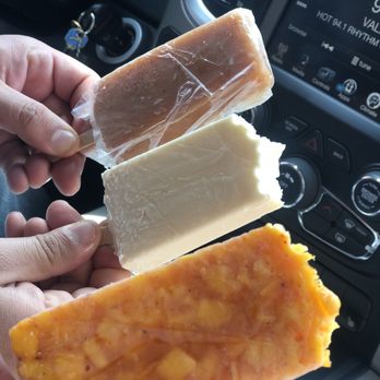 La Nueva Michoacana - Left to right , Tamarindo con Chile, Coco de leche, Mango con Chile - Ice Cream & Frozen Yogurt Near Me - Bakersfield, California