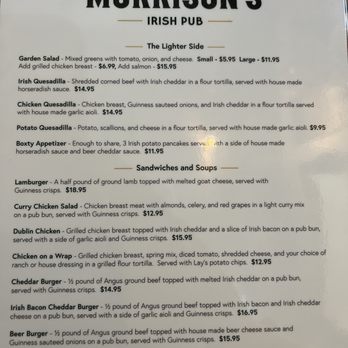 Morrison's Irish Pub - Menu - Irish Near Me - Alton, Illinois