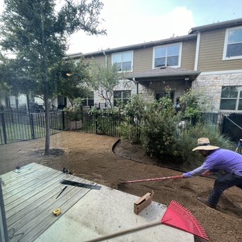 Southern Turf Co. - Installer adding sand before adding underlayer and turf. - Artificial Turf Near Me - Austin, Texas Southern Turf Co. - Installer adding sand before adding underlayer and turf. - Artificial Turf Near Me - Austin, Texas