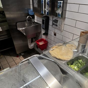 Chipotle Mexican Grill - Completely soiled, sanitation buckets - Mexican Near Me - Mission Hills, California