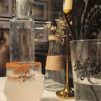 Oak & Ember - Margarita, table water, table decor - Halal Near Me - Ontario, California Oak & Ember - Margarita, table water, table decor - Halal Near Me - Ontario, California