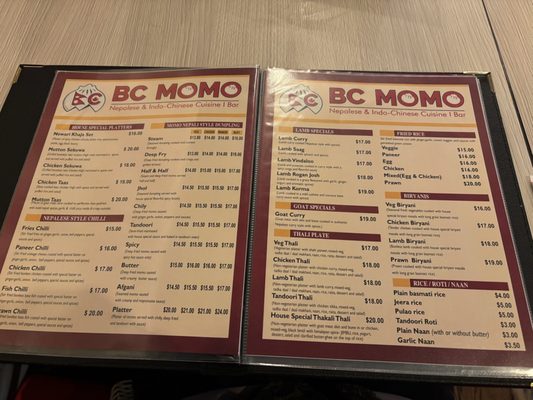 Menu photo 2 BC Momo Vancouver, BC Menu photo 2 BC Momo Vancouver, BC