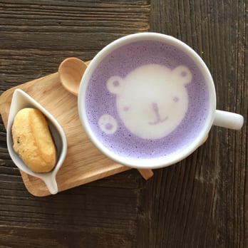 Cafe Maji - Hot taro latte $5.25 - Coffee & Tea Near Me - Artesia, California