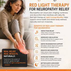 Light Lounge Boulder - At Light Lounge Boulder we have huge success in Treating Neuropathy we used the power of red light therapy, with terahertz and shake plate.