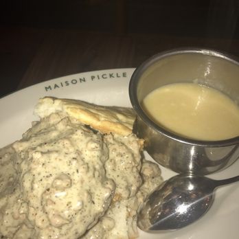 Maison Pickle - Smothered fried chicken sausage gravy. Best dish on the menu and originally from Jacobs Pickles. - Cocktail Bars Near Me - New York, New York Maison Pickle - Smothered fried chicken sausage gravy. Best dish on the menu and originally from Jacobs Pickles. - Cocktail Bars Near Me - New York, New York