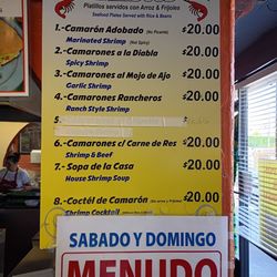 El Michoacano - Authentic Mexican menu