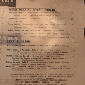 FINKA Table & Tap - Menu - Asian Fusion Near Me - Miami, Florida FINKA Table & Tap - Menu - Asian Fusion Near Me - Miami, Florida