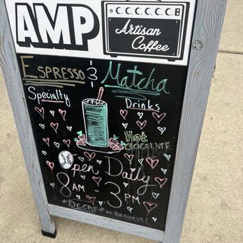 Amp Artisan Coffee - Outside board - Coffee & Tea Near Me - Denver, Colorado