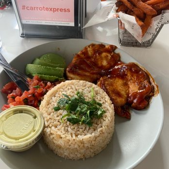 Carrot Express - Bbq chicken platter - Juice Bars & Smoothies Near Me - Kendall, Florida Carrot Express - Bbq chicken platter - Juice Bars & Smoothies Near Me - Kendall, Florida