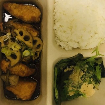 YAYOI - 5 super small pieces of kinda plain fried salmon "bathing" in teriyaki.. sad small salad, a cup of rice and a small miso for $23... - Japanese Near Me - Cupertino, California YAYOI - 5 super small pieces of kinda plain fried salmon "bathing" in teriyaki.. sad small salad, a cup of rice and a small miso for $23... - Japanese Near Me - Cupertino, California