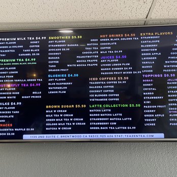 TeaZenTea - Latest menu , July 2021 - Coffee & Tea Near Me - Brentwood, California TeaZenTea - Latest menu , July 2021 - Coffee & Tea Near Me - Brentwood, California