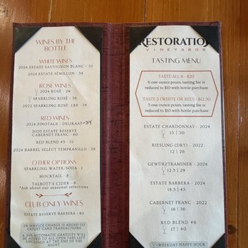 Restoration Vineyards - Wine Flights - July 13, 2026 - Wine Tasting Room Near Me - Palisade, Colorado