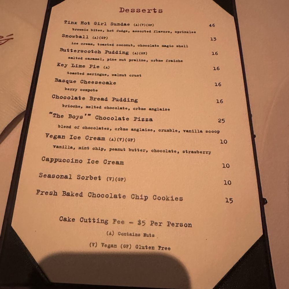 Craig's - Dessert menu - American Near Me - West Hollywood, California Craig's - Dessert menu - American Near Me - West Hollywood, California