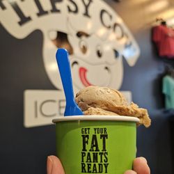 Tipsy Cow Ice Cream - Kahlua Almond fudge
