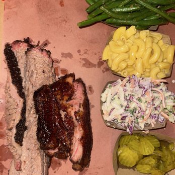 Terry Black's Barbecue - Ribs, brisket, green beans, Mac n cheese, slaw, pickles - Barbeque Near Me - Austin, Texas Terry Black's Barbecue - Ribs, brisket, green beans, Mac n cheese, slaw, pickles - Barbeque Near Me - Austin, Texas