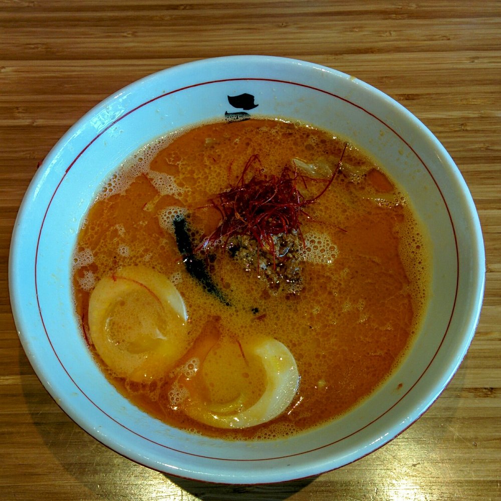 Sansotei Ramen - Spicy tan tan ramen - two slices of pork/one egg/ground pork. Better with thick and better than tonkotsu imo - Japanese Near Me - Markham, Ontario Sansotei Ramen - Spicy tan tan ramen - two slices of pork/one egg/ground pork. Better with thick and better than tonkotsu imo - Japanese Near Me - Markham, Ontario