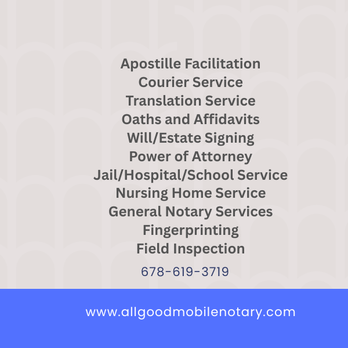 All Good Mobile Notary Services - Notaries Near Me - Sandy Springs, Georgia All Good Mobile Notary Services - Notaries Near Me - Sandy Springs, Georgia