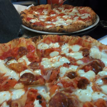 Pupatella - The Chorizo in the front and plain with roasted red peppers - Pizza Near Me - Arlington, Virginia