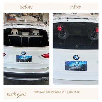 B&C Auto Glass - Back glass removed and installed at the body shop - Auto Glass Services Near Me B&C Auto Glass - Back glass removed and installed at the body shop - Auto Glass Services Near Me