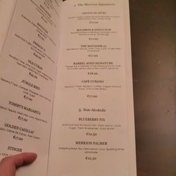 No. 23 - Cocktail menu