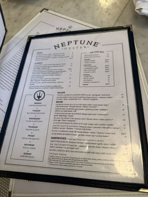 Menu photo 1 Neptune Oyster Boston, MA