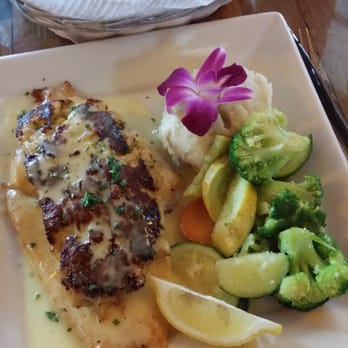Key Largo Conch House - Hogfish with conch lorenzo preparation - Seafood Near Me - Key Largo, Florida