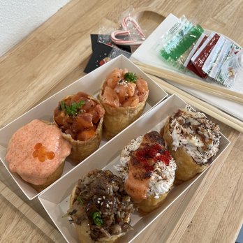 Atoyubu - Cod Roe Inari, Buldak Tuna Inari, Fresh Salmon Inari, Bulgogi Inari, Cod Roe Crab Inari, Garlic Butter Crab Inari - Japanese Near Me - Buena Park, California Atoyubu - Cod Roe Inari, Buldak Tuna Inari, Fresh Salmon Inari, Bulgogi Inari, Cod Roe Crab Inari, Garlic Butter Crab Inari - Japanese Near Me - Buena Park, California