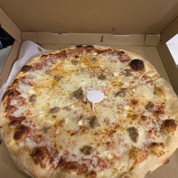 NY Pie - Undercooked Manhattan w/11 pieces of Sausage - Pizza Near Me - Santa Rosa, California