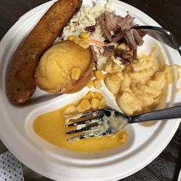 Hot links and brisket