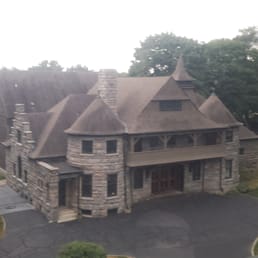 Looking at the Carriage House/Museum from inside Copshaholm.