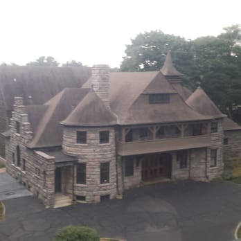 Copshaholm House Museum - Looking at the Carriage House/Museum from inside Copshaholm. - Museums Near Me - South Bend, Indiana