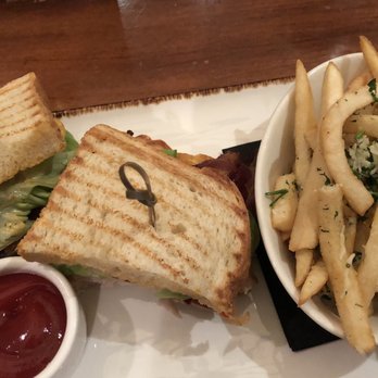 Prado - Roasted turkey BLT Sandwich with Parmesan fries - Spanish Near Me - Paradise Valley, Arizona Prado - Roasted turkey BLT Sandwich with Parmesan fries - Spanish Near Me - Paradise Valley, Arizona