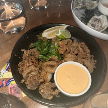 Rusty Pelican - Miami - Calamari was fresh and yummy - Seafood Near Me - Key Biscayne, Florida