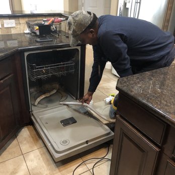 Variety Repair - Draining the standing water in the dishwasher. Which means there was a issues with the drain pump. - Appliances & Repair Near Me - Duncanville, Texas Variety Repair - Draining the standing water in the dishwasher. Which means there was a issues with the drain pump. - Appliances & Repair Near Me - Duncanville, Texas