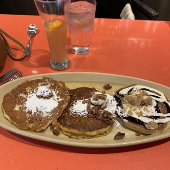 Snooze, an A.M. Eatery - Pancake flight ft: pineapple upside down, sweet potato, blueberry danish - Breakfast & Brunch Near Me - Tempe, Arizona Snooze, an A.M. Eatery - Pancake flight ft: pineapple upside down, sweet potato, blueberry danish - Breakfast & Brunch Near Me - Tempe, Arizona