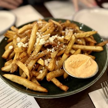 Rail Trail Flatbread - Truffle Feta Fries - Bars Near Me - Milford, Massachusetts