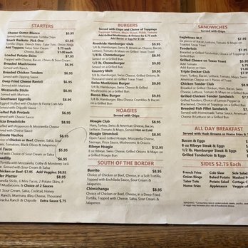 Roadside Cafe - the menu for the restaurant - Cafes Near Me - Westfield, Indiana
