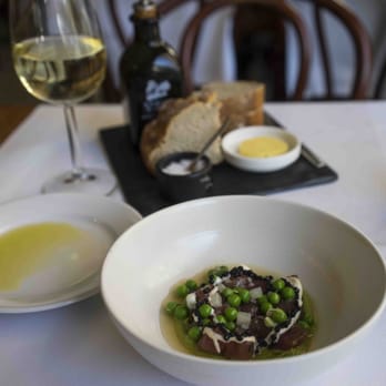 Daalder - Tuna tartare with peas and kohlrabi - Modern European Near Me - Amsterdam, New Hampshire