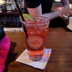 Cranberry soda with lime