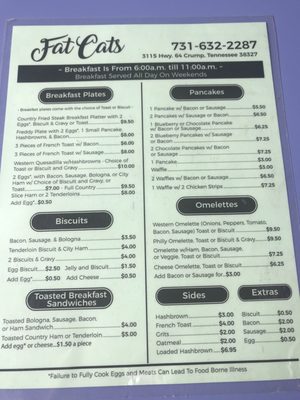 Menu photo 1 Fat Cats Too Grill Crump, TN Menu photo 1 Fat Cats Too Grill Crump, TN