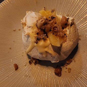 Hiroki-san - Matcha pavlova - the matcha was very mild and most of the flavor came from the yuzu compote. Yummy but if we were to do it again we would pr - Japanese Near Me - Detroit, Michigan