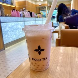 Jasmine Apple Milk Tea (iced, 30% sweetness, less ice, crystal boba) $8.28